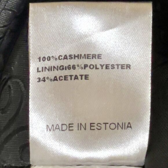 Vtg Cap Hat Wigens 100% Cashmere Leather Newsboy Cabbie Handmade Black 7-5/8 - Picture 9 of 10